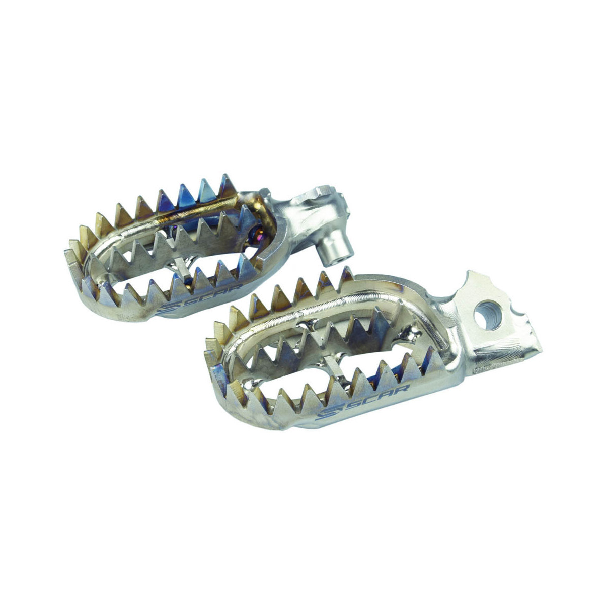 SCAR Titanium Footpegs Gripper Yamaha