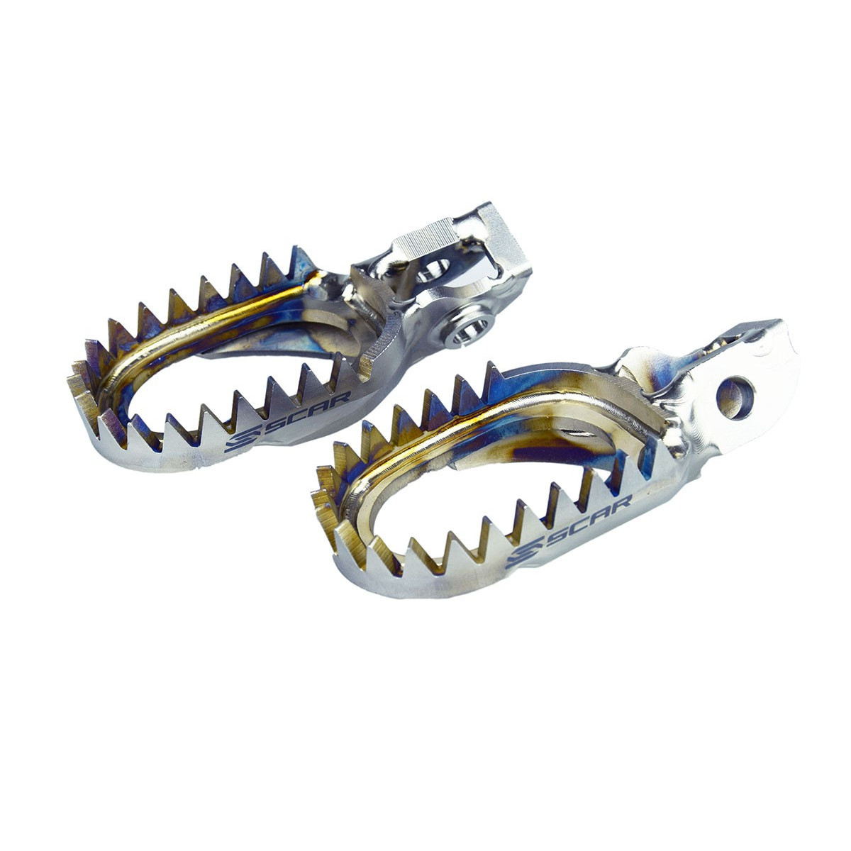 SCAR Titanium Footpegs Anti-Mud