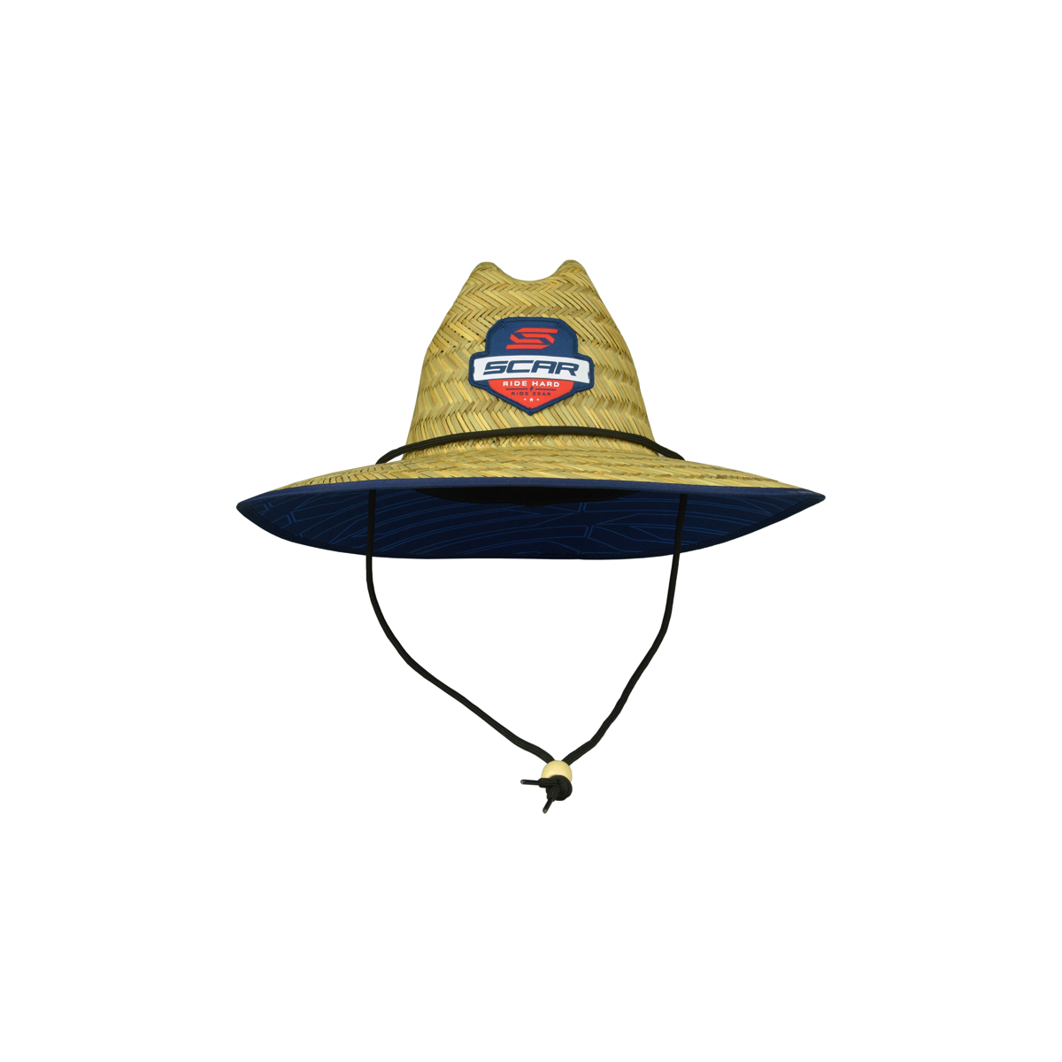 Sombrero de Paja Marrón/Azul marino SCAR