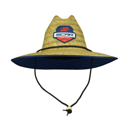 Cappello di Paglia Marrone/Blu Navy SCAR